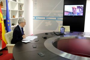 11,00 h.- O conselleiro de Economía, Emprego e Industria, Francisco Conde, manterá unha videoconferencia con representantes das asociacións de novos empresarios (AJE). Na sala de xuntas da Consellería (4º andar). foto xoán crespo 13/04/2020